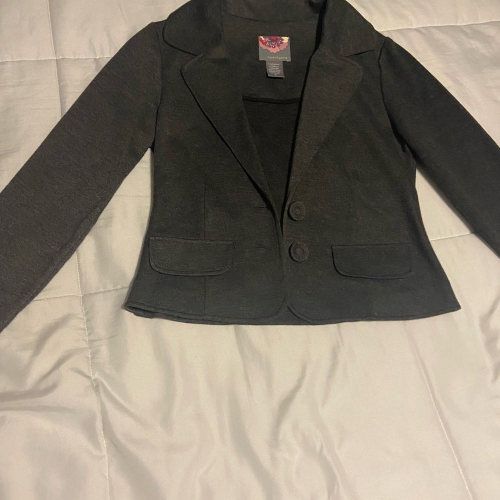 Gray Blazer Jacket - Picture 2 of 3